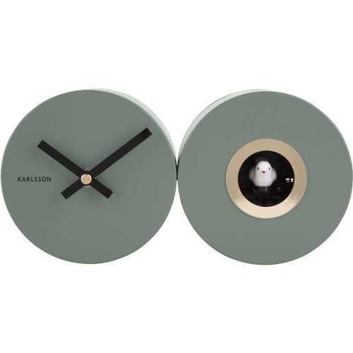 Karlsson Duo Cuckoo Wall Clock Jungle Green Naken Interiors
